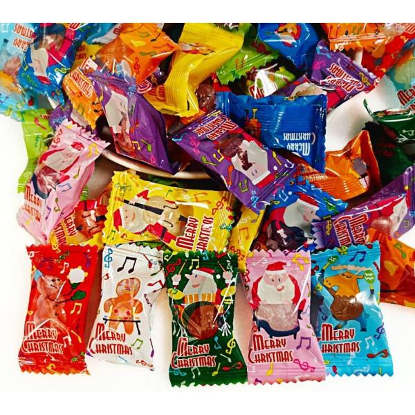 キッコー製菓 小粒クリスマスキャンディ 業務用 500g (約200粒) 送料込 【若干の袋破れありアウトレット品】