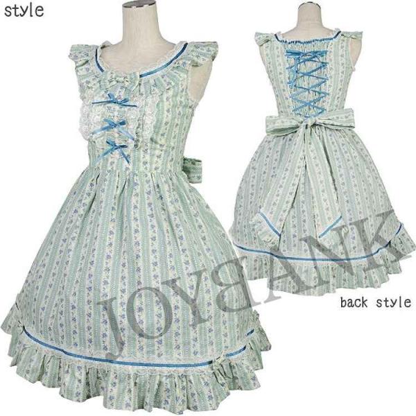 お嬢様 姫系 コスプレ ワンピース ストライプワンピース S M L 爽やかなブルー を基調とした プリント柄のジャンパースカート ロリータ メイド 舞台衣装やコス Buyee Buyee Japanese Proxy Service Buy From Japan Bot Online