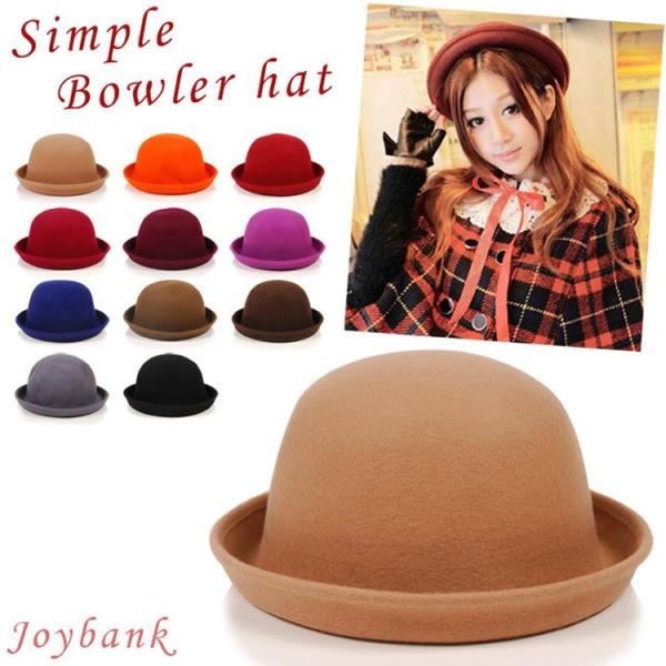 秋冬新作 レディースハット ダークカラープレーンボーラーハット レトロクラシカルなコーデはもちろんカジュアルコーデまでどんなスタイルにもハマる フェルト Buyee Buyee Japanese Proxy Service Buy From Japan Bot Online