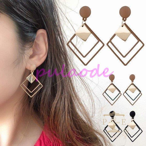 ピアス レディース ダブル スクエア ピアス シック モダン 大人 かっこいい かわいい おしゃれ レトロ ワイヤー 四角 マッド 艶消し おしゃれ カジュアル Pu0105 Ka23 プラウド 通販 Yahoo ショッピング