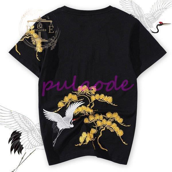 和柄tシャツ メンズ 和柄刺繍 鶴 華鳥風月メンズ特攻服 和柄刺繍 和柄tシャツ メンズ 和柄刺繍 鶴 華鳥風月メンズ特攻服 和柄刺繍