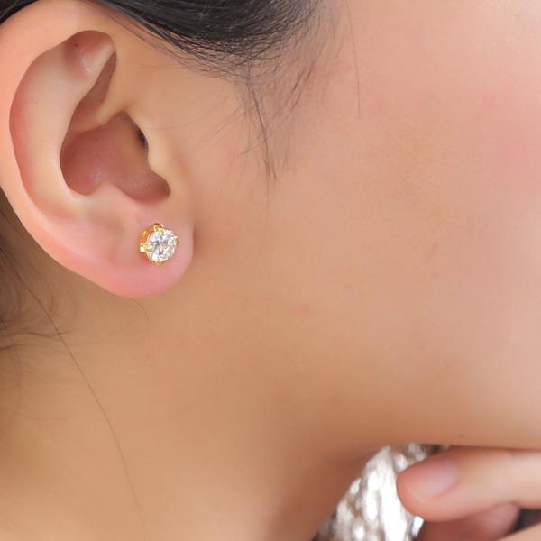 イヤリング 結婚式 痛くない 40代 カジュアル 50代 30代 ジルコニア 6mm 貼るピアス S229 貼るピアス専門店 神戸貼るピアス 通販 Yahoo ショッピング