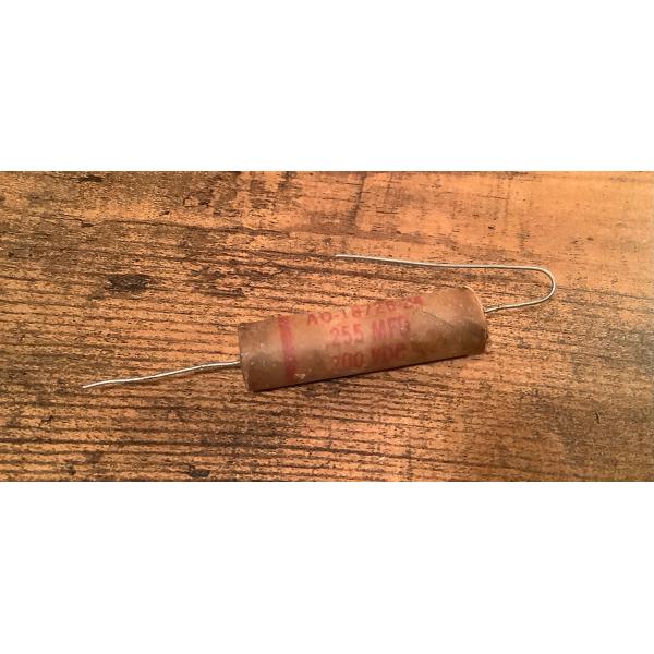 ビンテージ Cornell Grey Tiger .255 200v Wax コンデンサ (電子部品