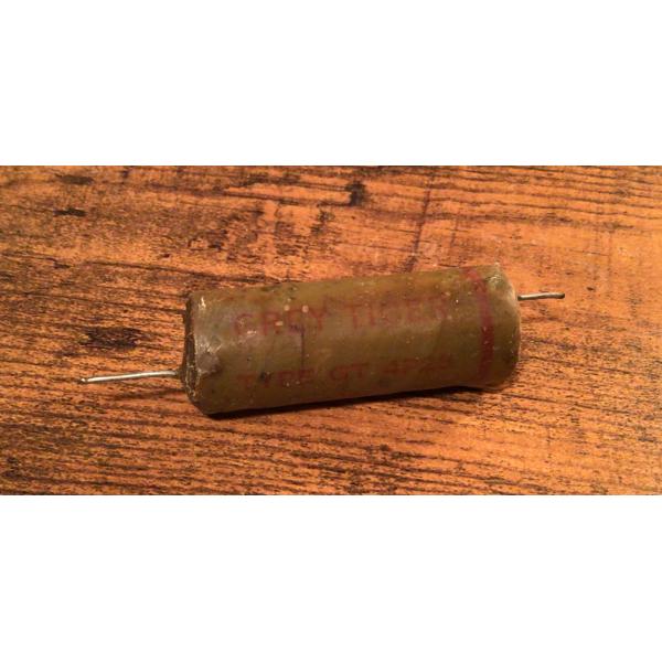 ビンテージ Cornell Grey Tiger .25 400v Wax コンデンサ (電子部品