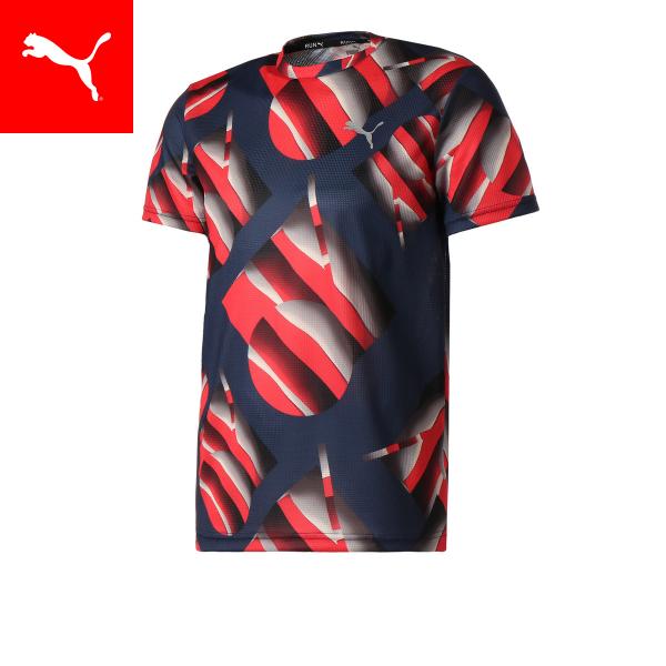プーマ メンズ ランニング トレーニング  半袖Tシャツ PUMA スクランブル scRUNble ランニング グラフィック Tシャツ