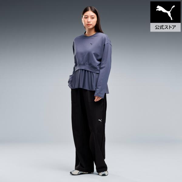 【公式】プーマ PUMA ウィメンズ ESS エレベーテッド ウーブン ワイド パンツ レディース