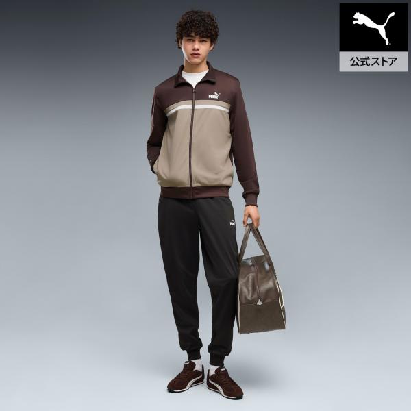 【公式】プーマ PUMA メンズ ポリ カラーブロック スーツ 上下セット  セットアップ ジャージ