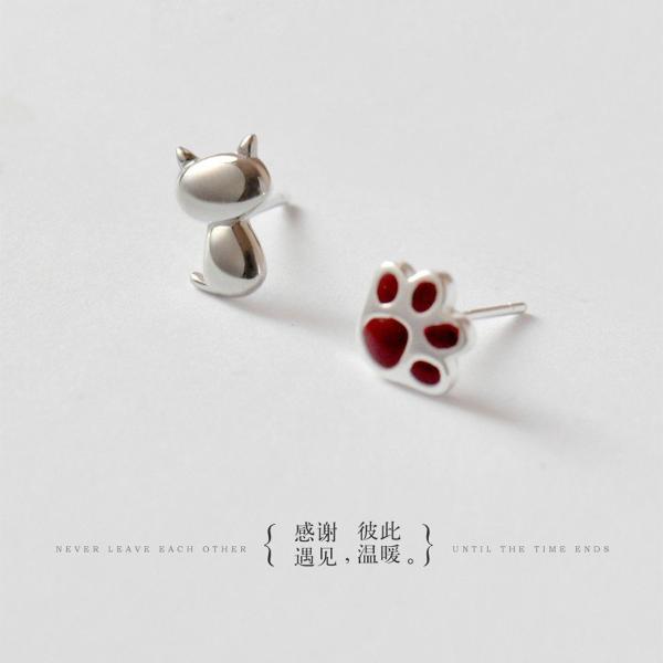 SV925 ピアス ねこ 猫 爪 肉球  シルバー925 アクセサリー かわいい オシャレ プレゼント