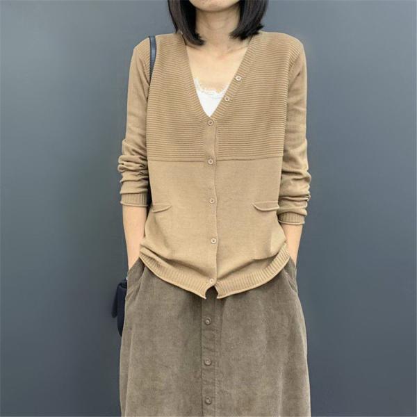 大きいサイズ  レディース カーディガン ニットカーディガン 羽織り  前開き 長袖トップス M〜2XL L LL 3L アウター