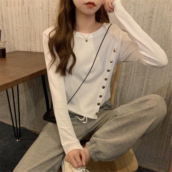 大きいサイズ レディース カットソー カジュアル ボタン M〜4XL LL 2L