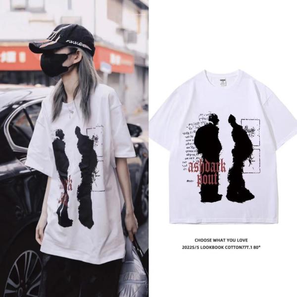 大きいサイズ  ワンイー 着用モデル レディース Ｔシャツ イラスト オシャレ かわいい インスタ映え S〜3XL LL 2L 3L 4L 春夏 華流 SNH48