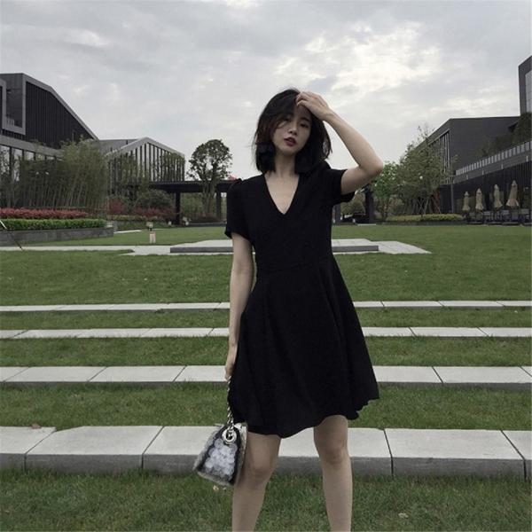 大きいサイズ ワンピース  レディース Vネック 大人女子 Ｍ〜4XL  LL 2L 3L 4L 5L春夏 半袖