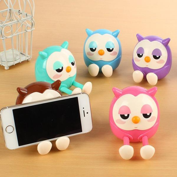 スマホスタンド フクロウ 貯金箱付 かわいい スマホホルダー 卓上 android iPhone  5カラー プレゼント