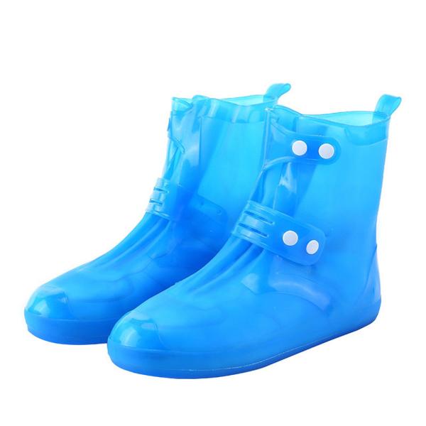 レインシューズカバー レインブーツ シューズカバー ミドル丈 雨具 男女兼用 ボタン 梅雨対策 防水 便利性 雨の日 大人 雨靴 透明