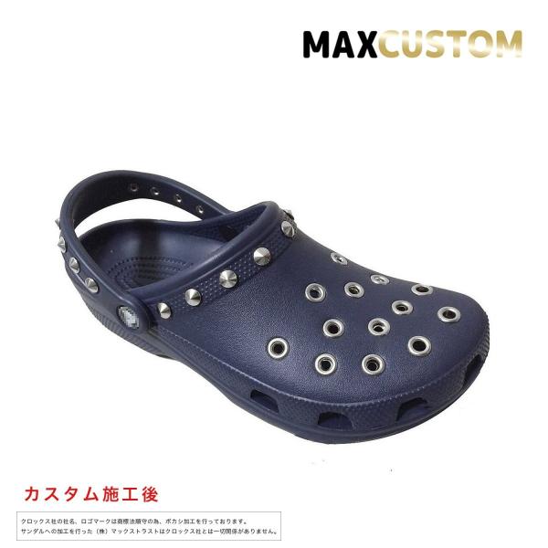 クロックス パンク カスタム クラシック（ケイマン） 紺 ネイビー crocs custom サンダル メンズ レディース /【Buyee】  