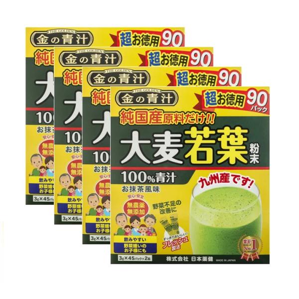 ■　商品説明<br>◆100％純国産の「金の青汁」超お徳用サイズ。<br>◆契約農家の手で無農薬栽培された国産の大麦若葉を惜しみなく100％配合！<br>◆副原料・香料・添加物・防腐剤などは一切無添加！&...