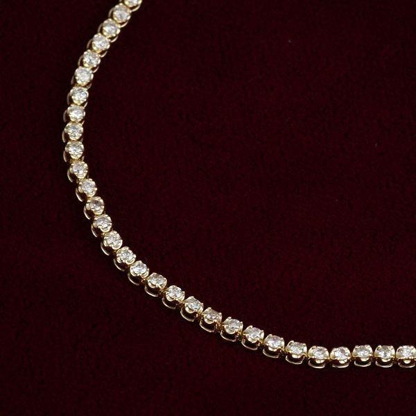 1カラット ダイヤモンド テニスブレスレット イエローゴールド 安い