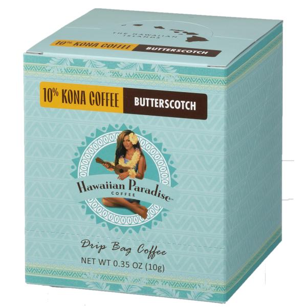 ハワイアンパラダイスコーヒー 10%コナ バタースコッチ D.B.C(BOX) 10g×10P