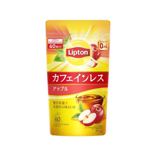 他サイト： リプトン紅茶 アップルカフェインレスティー 60袋入 デカフェ・ノンカフェイン ティーバッグの商品画像