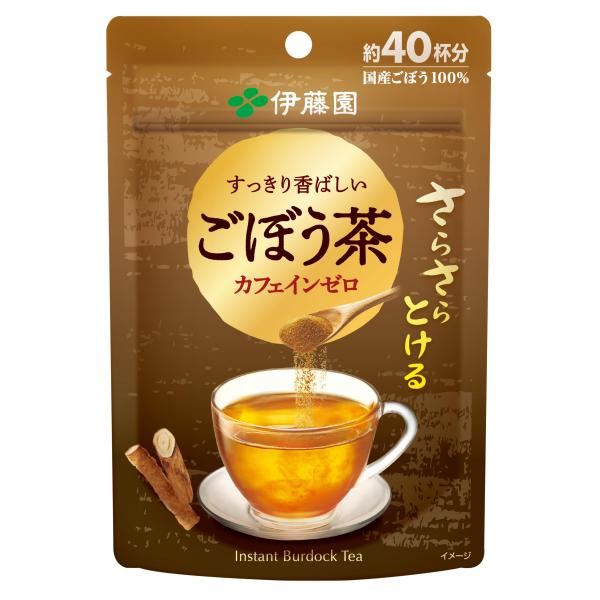 伊藤園 さらさらとける すっきり香ばしい ごぼう茶 32g カフェインゼロ 粉末 チャック付き袋タイプ