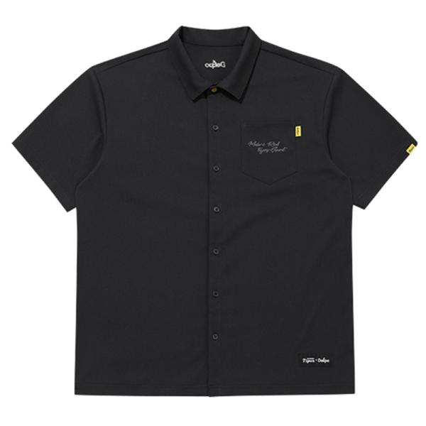 阪神タイガース承認 DeEpo (ディエポ) ディエポ コラボ PK Tシャツ (ブラック/2XL 110) | ロゴ 虎マーク グッズ プロ野球 オスンファン 応援 公式コラボ