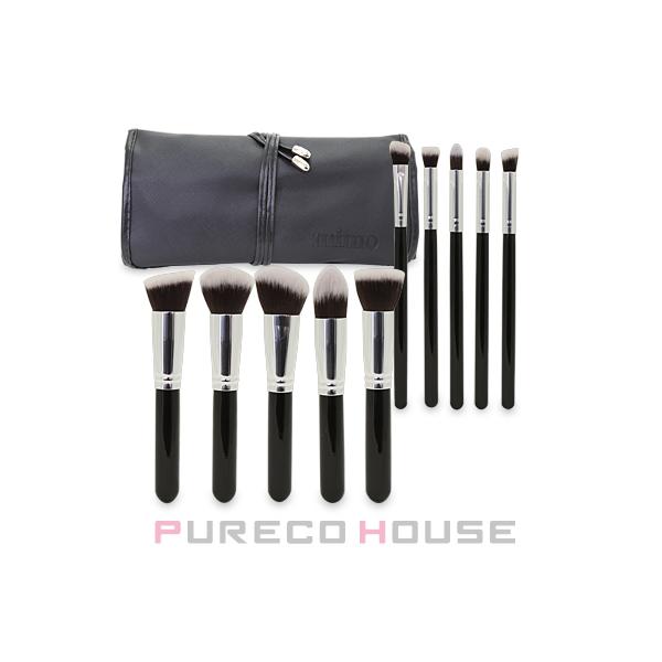 mimo（ミモ） メイクアップブラシ セット ブラック 10本【メール便は