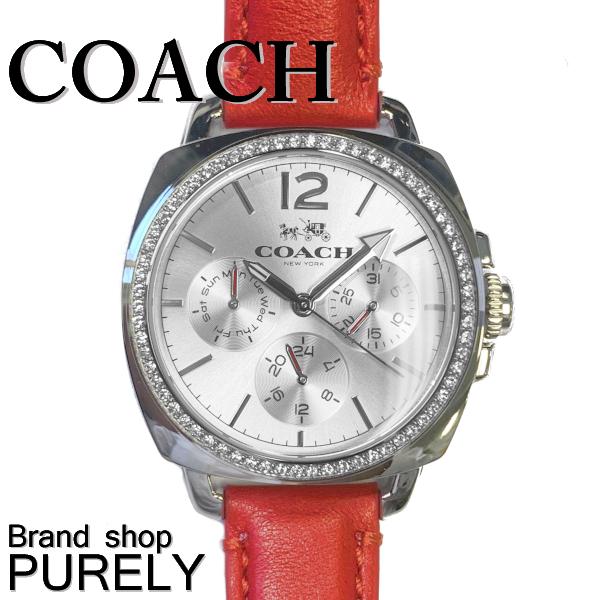 コーチ Coach 全品ポイント3倍 腕時計 レディース アウトレット 本革 レッド シルバー ボーイフレンド ウォッチ レッド コーチ Coach 0616 Purely Shop 通販 Yahoo ショッピング