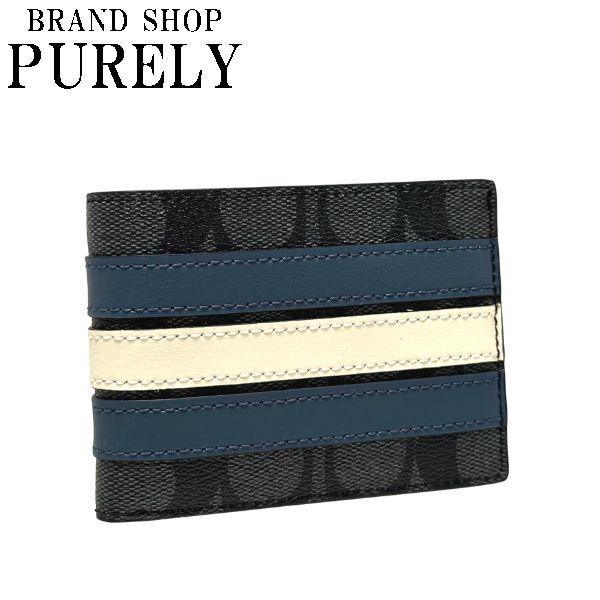 コーチ 財布 メンズ 全品ポイント5倍 Coach 折り財布 ヴァーシティ シグネチャー スリム ビルフォールド ウォレット 3004 Qboho チャコール デニム 3004 Qboho Purely Shop 通販 Yahoo ショッピング