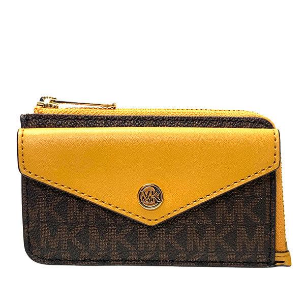 マイケルコース 財布 レディース MICHAEL KORS コインケース スモール コーナー ジップ カード ホルダー 35F1GTVD5B  MARIG マリーゴールド
