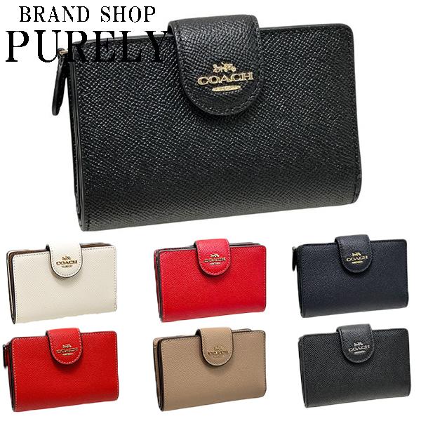COACH コーチ 財布 レディース 折り財布 クロスグレイン レザー COACH コーチ 財布 レディース 折り財布 クロスグレイン レザー