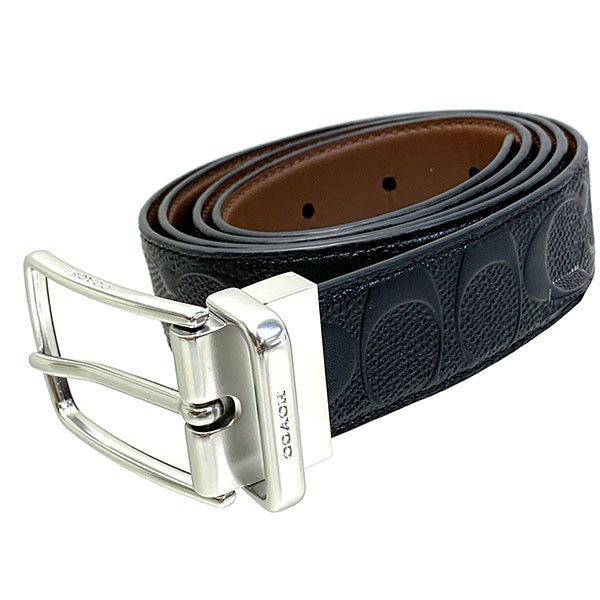 コーチ ベルト メンズ 全品ポイント5倍 Coach レザー スキニー バックル リバーシブル ドレス ベルト 32mm Svfd7 ブラック ダークサドル Svfd7 Purely Shop 通販 Yahoo ショッピング