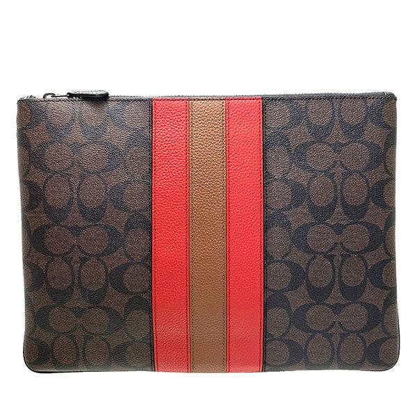 COACH メンズボディバッグ ウエストポーチ シグネチャー 焦げ茶 COACH（コーチ）の「ベック パック・シグネチャー キャンバス（ボディ