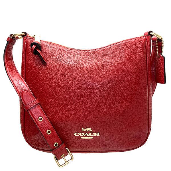 COACH 】ジェスショルダーバッグ2wayビックロゴダブルファスナー赤