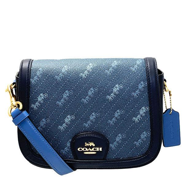 コーチ バッグ レディース 全品ポイント2倍 Coach ショルダーバッグ ホース アンド キャリッジ プリント サドルバッグ C4059 Imden デニム C4059 Imden Purely Shop 通販 Yahoo ショッピング