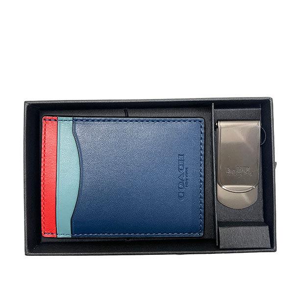 COACH（コーチ） 国内発送 カードケース メンズ カラーブロック レザー