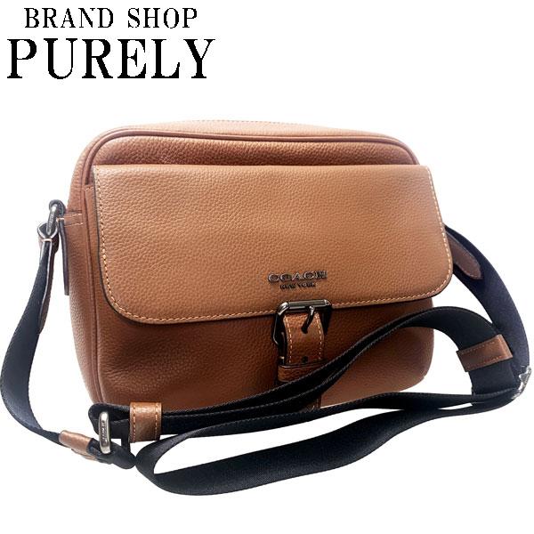 コーチ バッグ メンズ COACH ショルダーバッグ ナチュラル レザー 