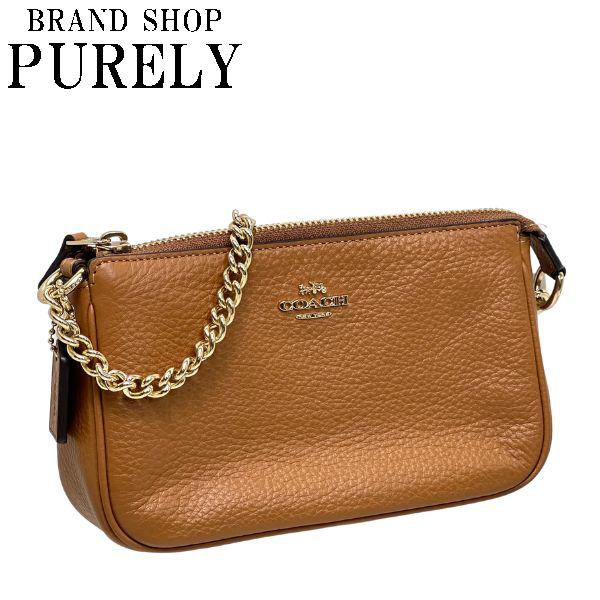 COACH（コーチ） 国内発送 バッグ レディース ポーチ レザー チェーン 