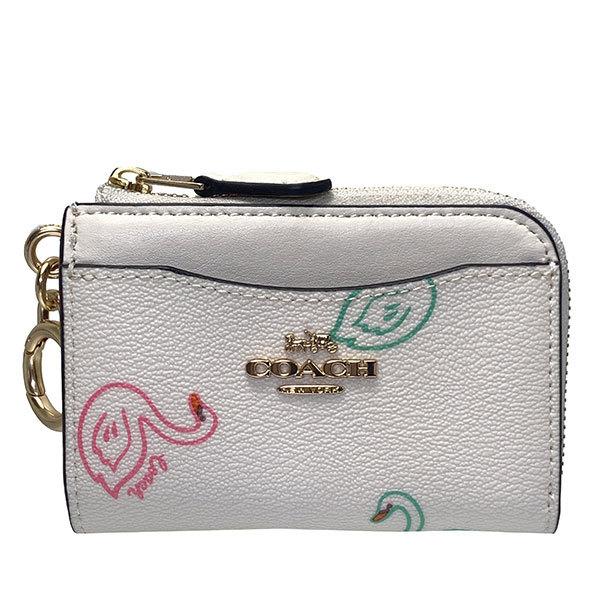 COACH コーチ　小銭入れ財布　カードケース シグネチャー　チョーク　ホワイト COACH（コーチ） 国内発送 財布 レディース コインケース スワン