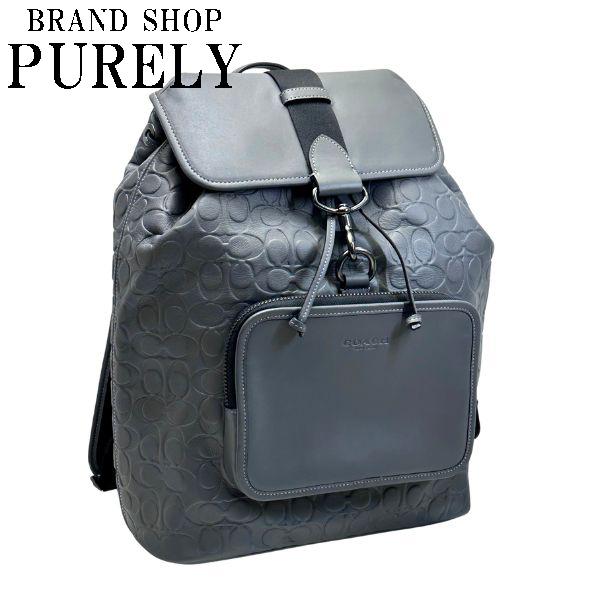 【極美品】コーチ　サリバン バックパック リュック　シグネチャーレザー　ブラック COACH（コーチ） 国内発送 バッグ メンズ リュック シグネチャー