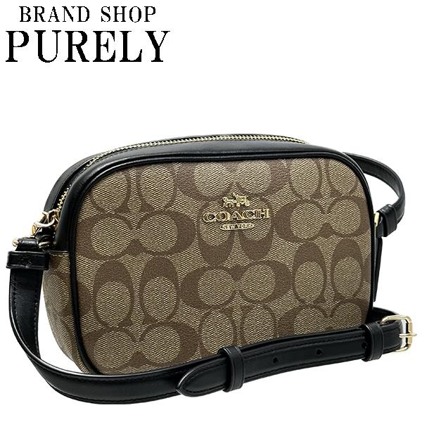 COACH(コーチ) ショルダーバッグ美品  ミニ ジェイミー カメラ バッグ シグネチャー キャンバス C9926 ダークブラウン×黒 レザー COACH（コーチ） バッグ レディース ショルダーバッグ アウトレット