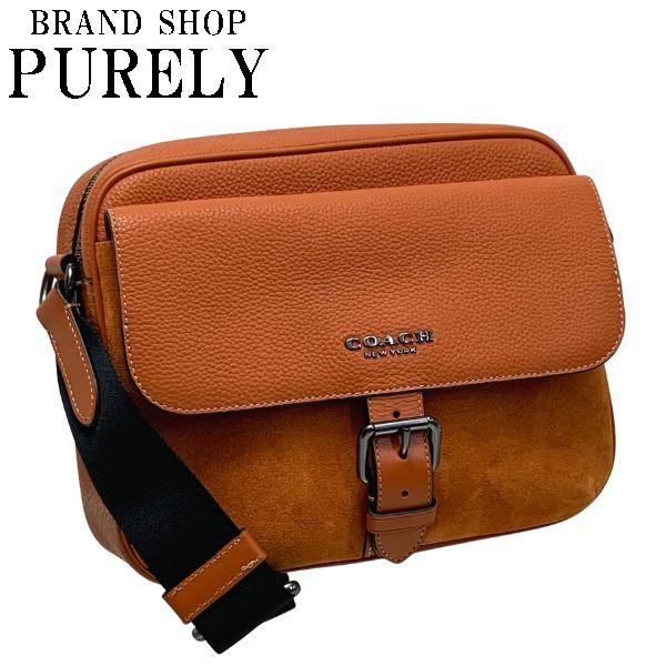 コーチ バッグ メンズ COACH ショルダーバッグ レザー スエード  