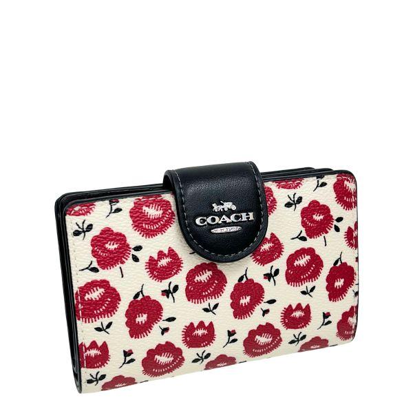 COACH　コーチ　折り財布　スナップウォレット　フローラルプリント　正規品 COACH（コーチ） 国内発送 財布 レディース 折り財布 フローラル