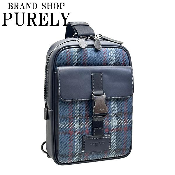 COACH コーチ バッグ メンズ ショルダーバッグ プレイド トラック  