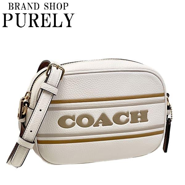 COACH コーチ バッグ レディース ショルダーバッグ レザー ストライプ 