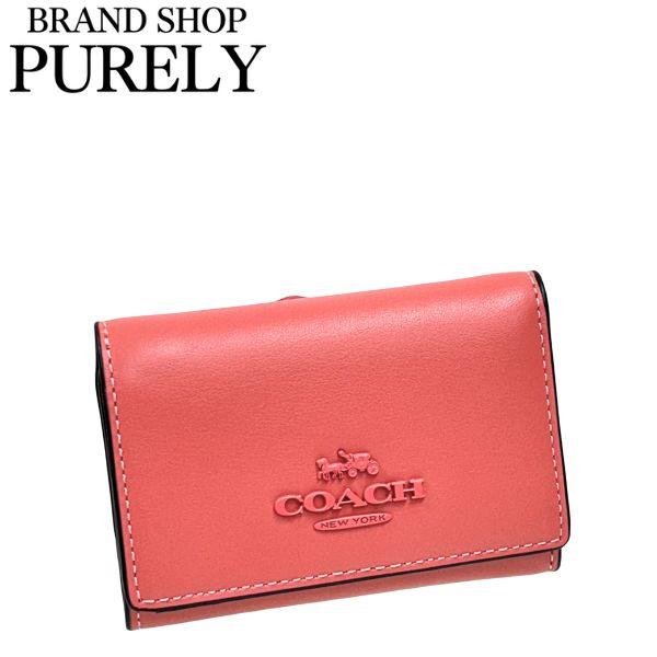 コーチ 財布 レディース COACH 折り財布 レザー マイクロ ウォレット CP260 IMB3R ブライトコーラル COACH（コーチ） 国内発送 財布 レディース 折り財布 レザー マイクロ