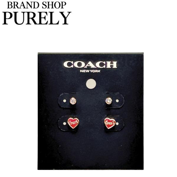 COACH ハート型スタッドピアス 新作☆【COACH】ハート ストーン スタッド ピアス (Coach/ピアス