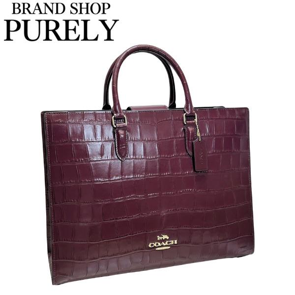 COACH トートバッグ 黒/ワイン COACH トートバッグ 黒/ワイン