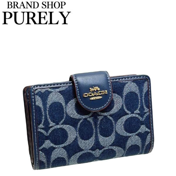 【COACH☆新品】 ウォレット☆シグネチャー デニム☆男女兼用☆ COACH（コーチ） 国内発送 財布 レディース 折り財布 シグネチャー
