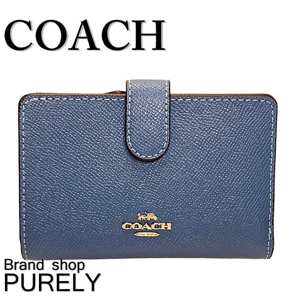 【美品】Coach 二つ折り財布　爽やかブルー 193lhsmu.jpg