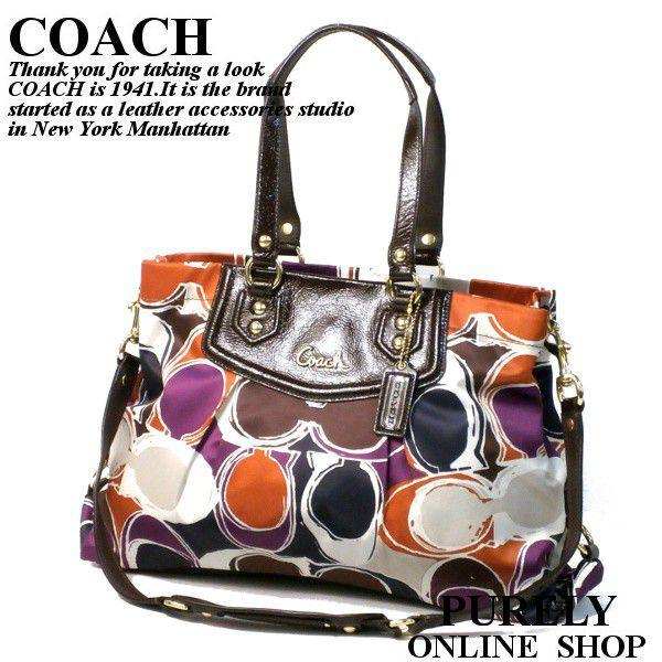 COACH コーチ レディース アシュレイ スカーフプリント キャリーオール 